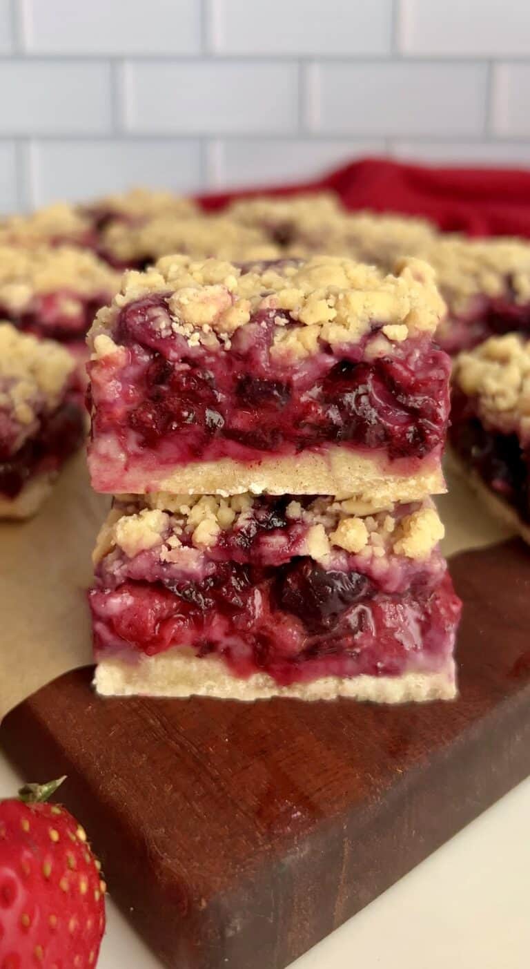 Triple Berry Crumble Bars