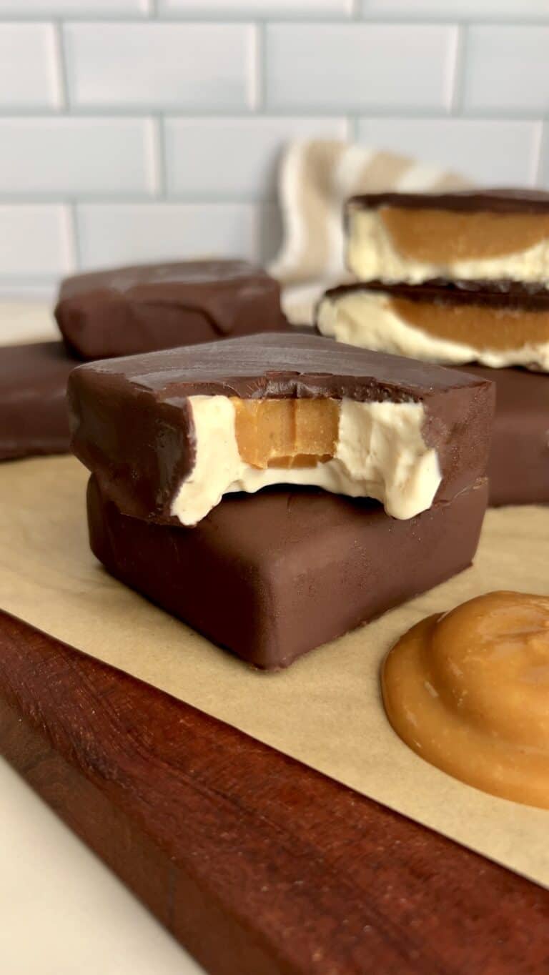 Healthier Caramel-Filled Klondike Bars