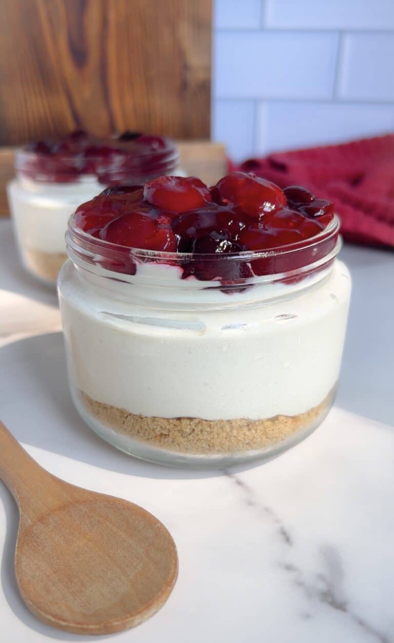 Cherry Pie Cheesecake Jars