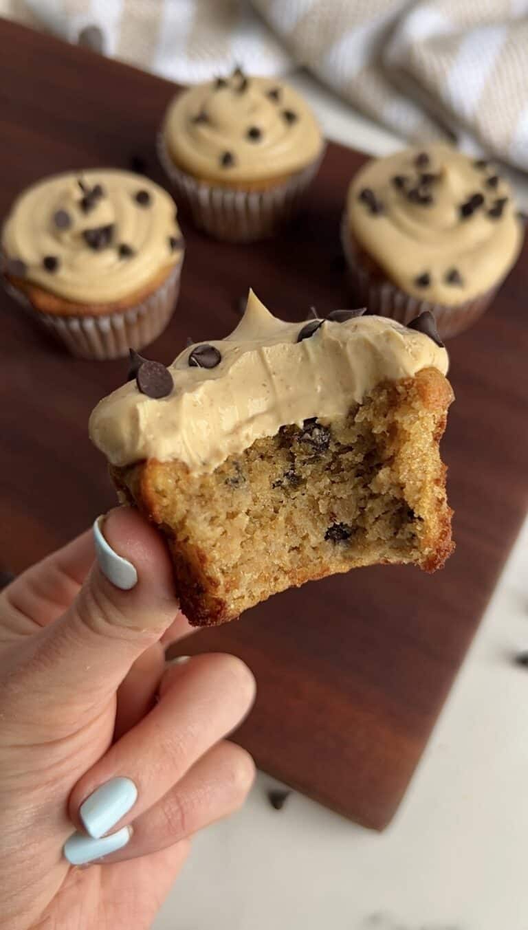 Choc Chip Banana Muffins w/ PB Protein Frosting