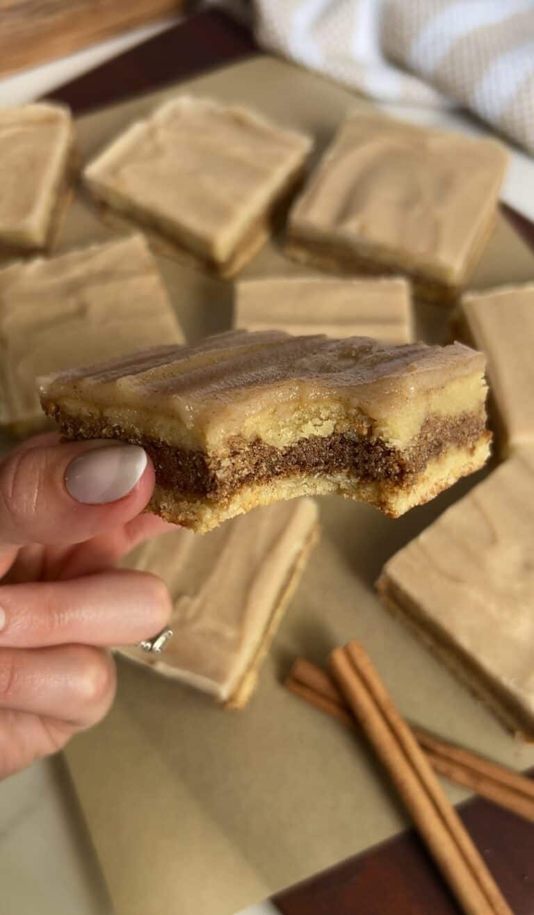 Frosted Brown Sugar Cinnamon Pop Tart Cookie Bars
