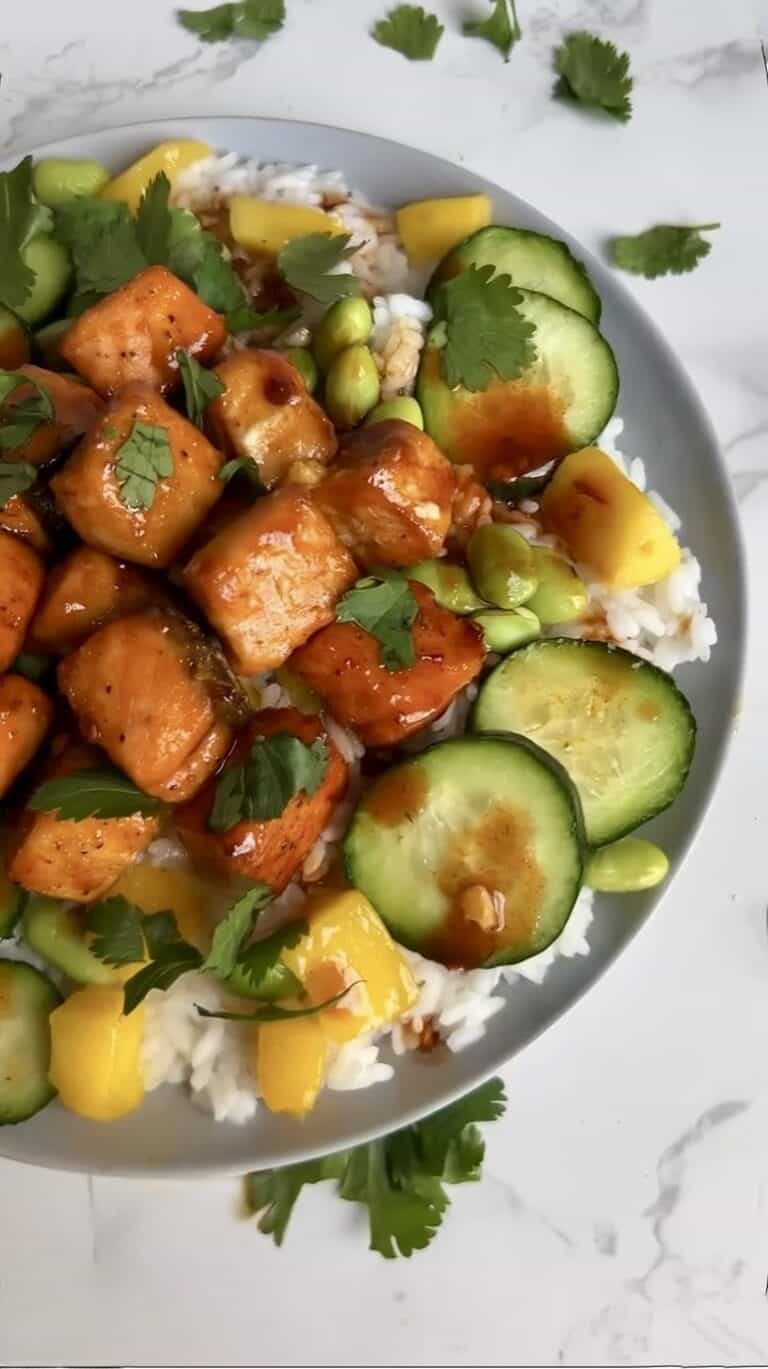 Honey Chipotle Salmon Bites