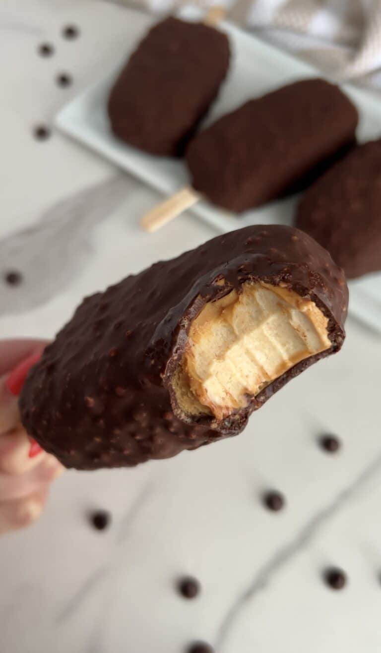 Chocolate PB Crunch Popsicles