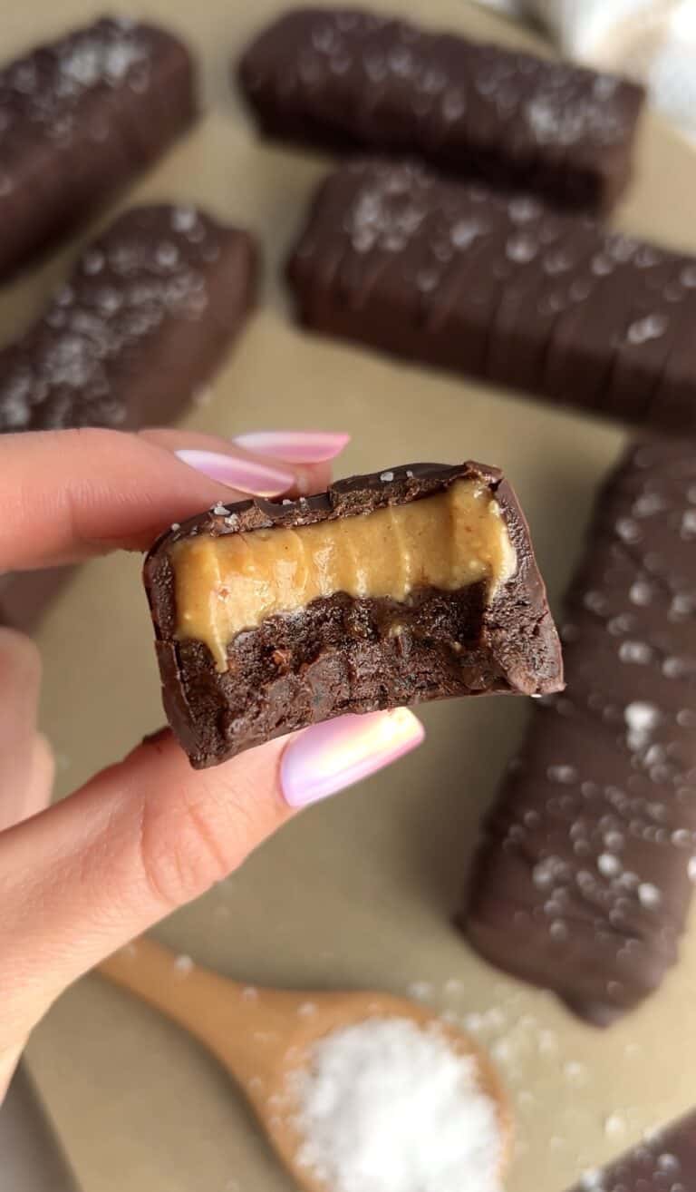 No Bake Salted Caramel Brownie Bars