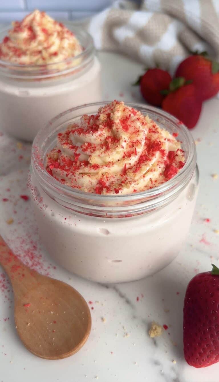 Strawberry Shortcake Cottage Cheese Mousse