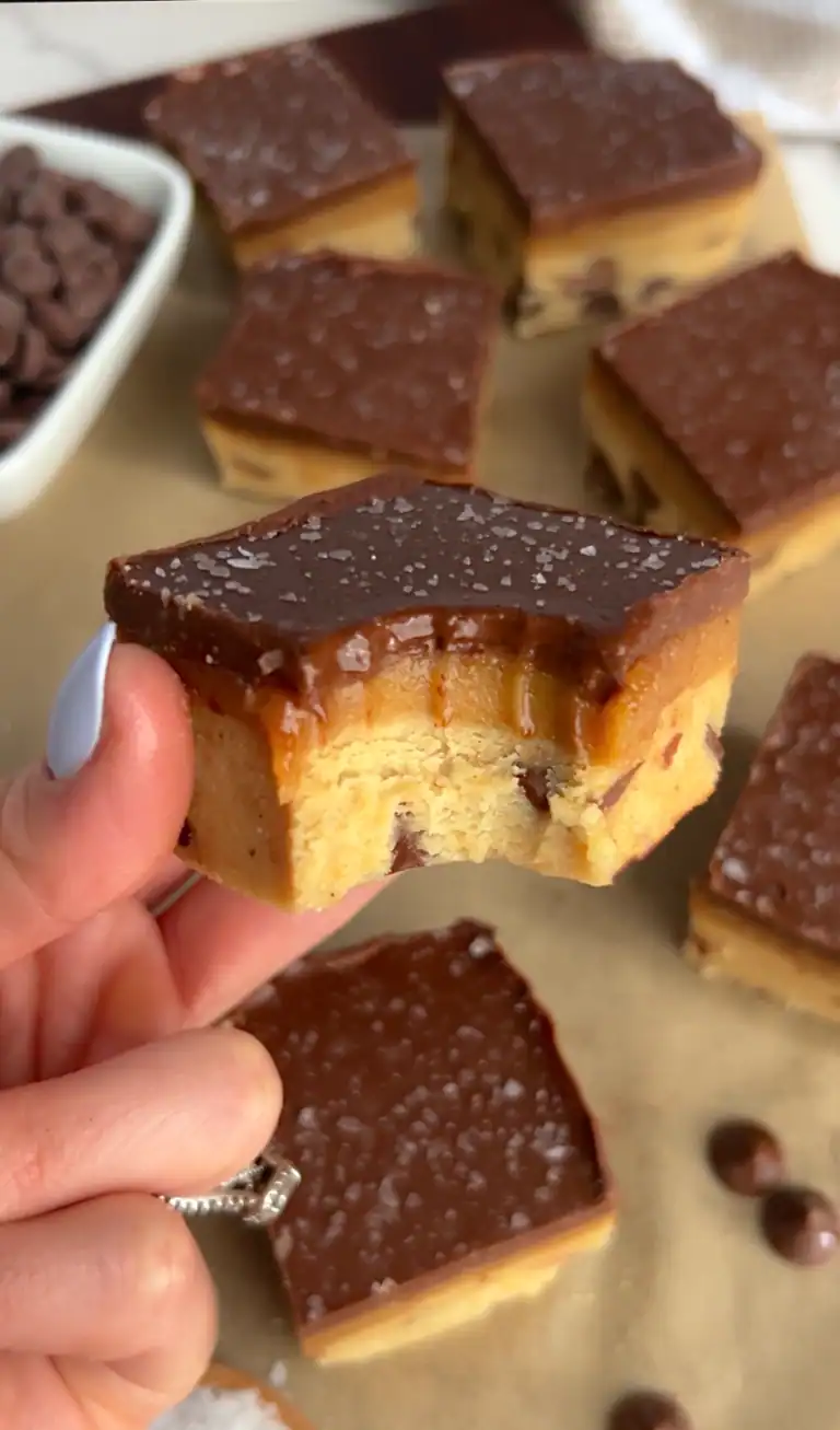 Cookie Dough Caramel Bars
