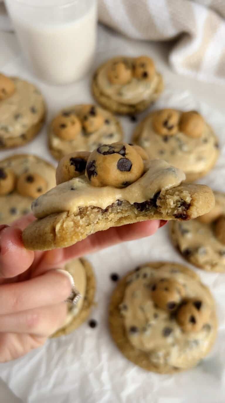 Cookie Dough Frosted Cookies (gluten free, vegan)