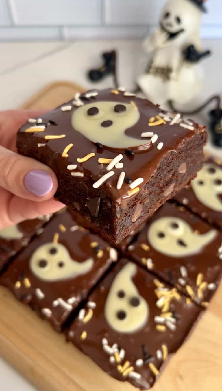 Fudgey Ghost Brownies