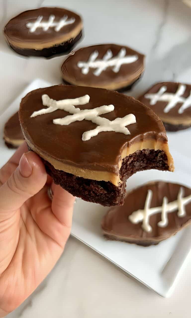 Healthier Football Buckeye Brownies
