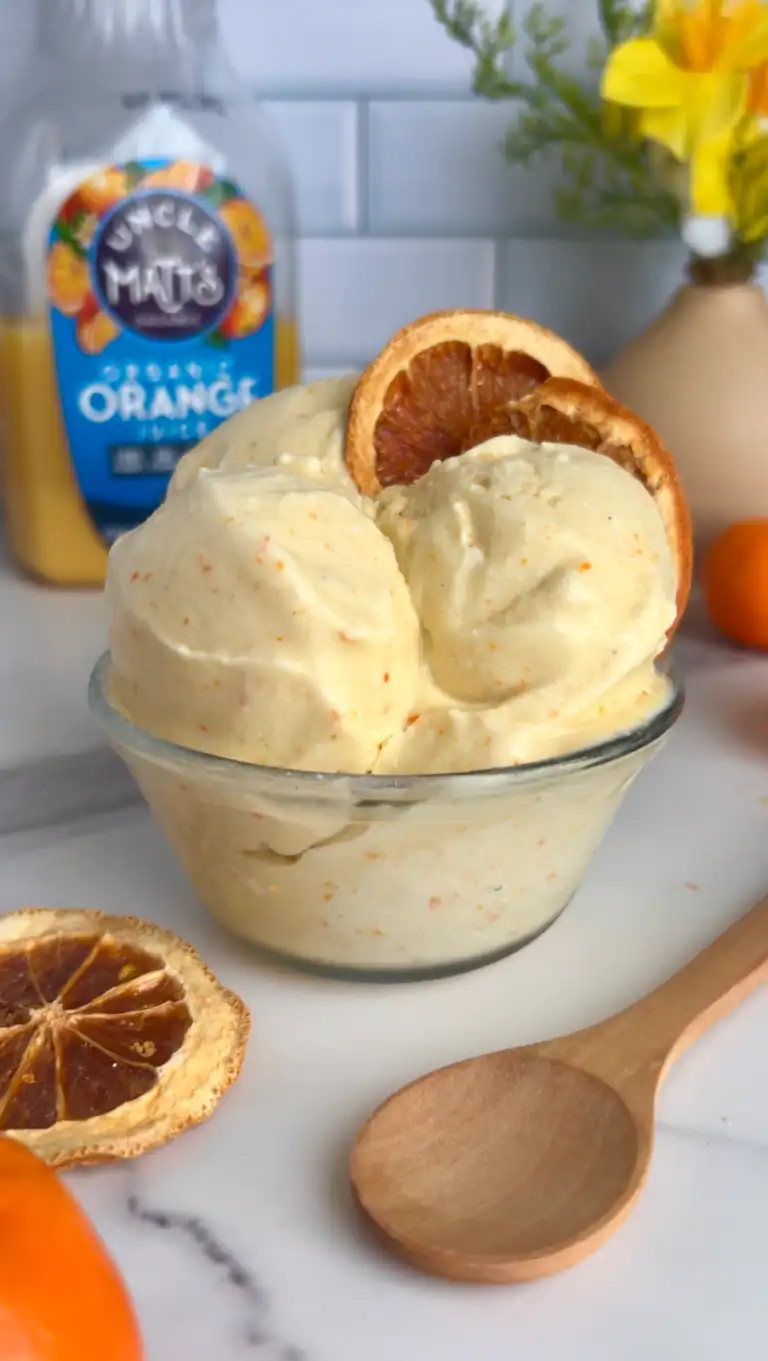 Orange Creamsicle Protein Ice Cream