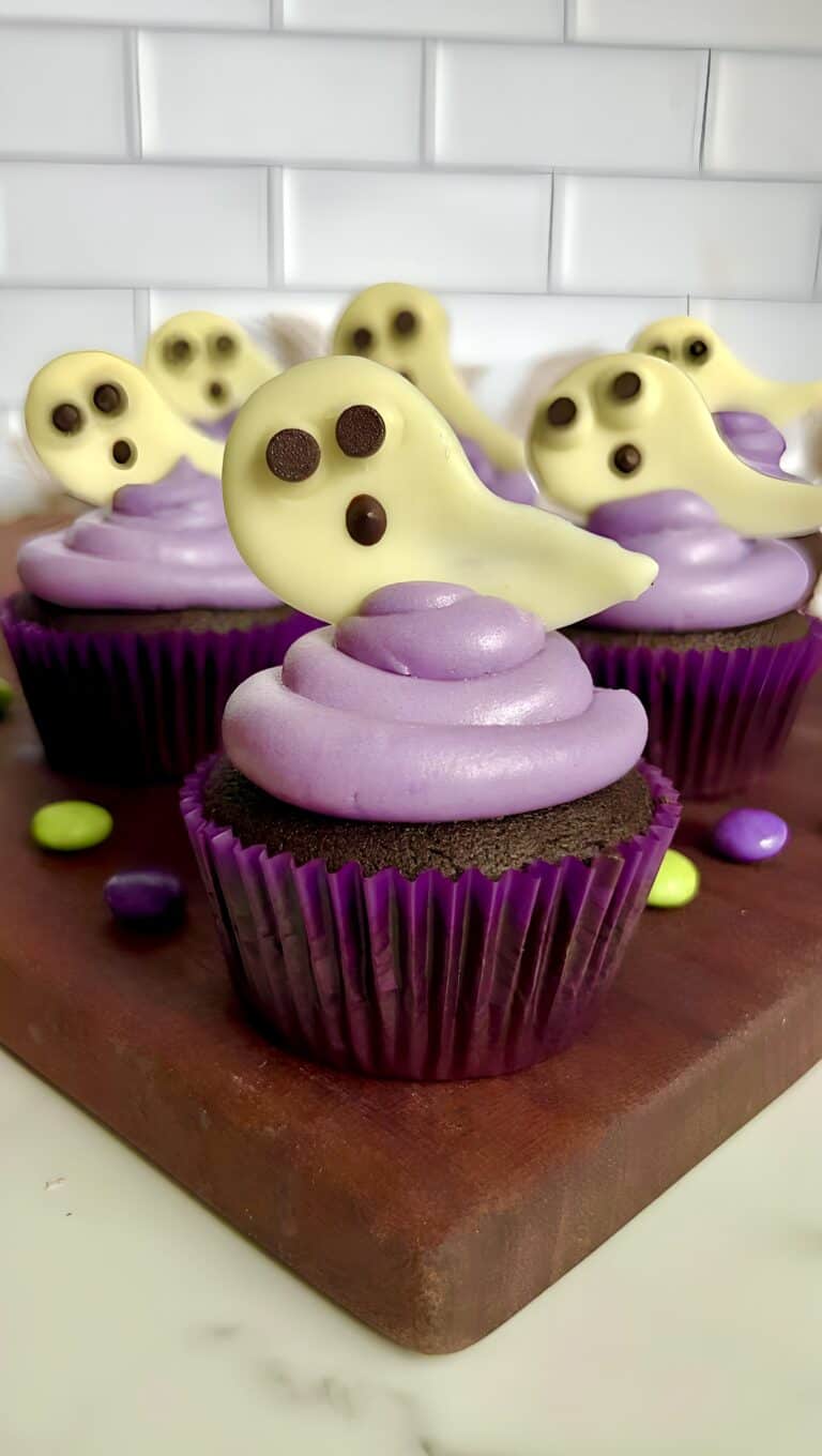 Paleo Chocolate Ghost Cupcakes