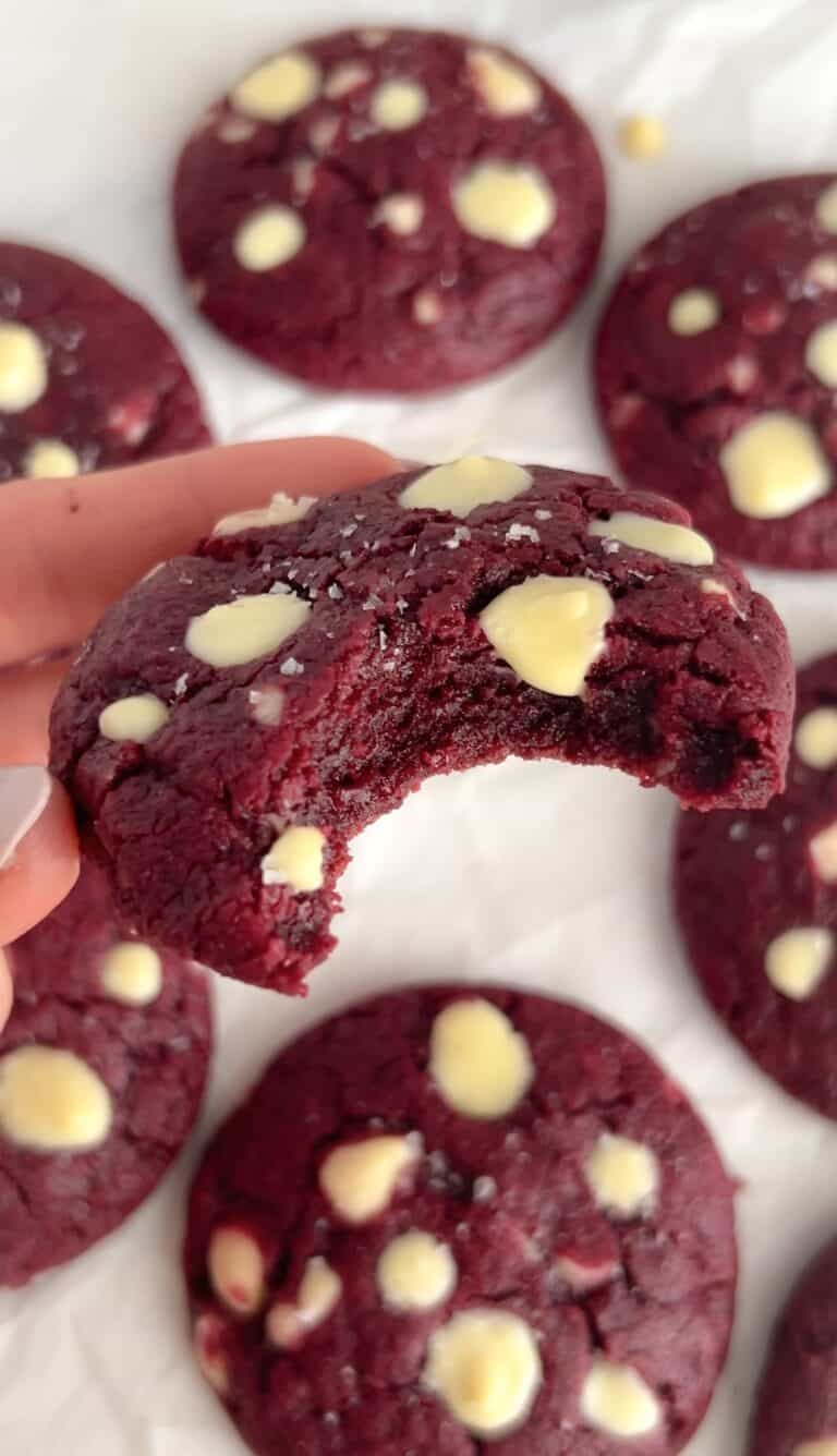 Red Velvet White Chocolate Chip Cookies