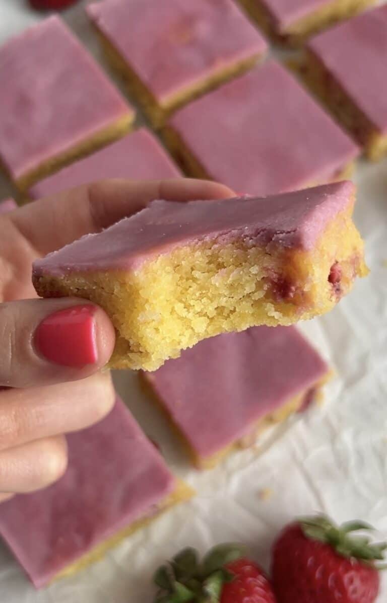 Strawberry Lemon Blondies