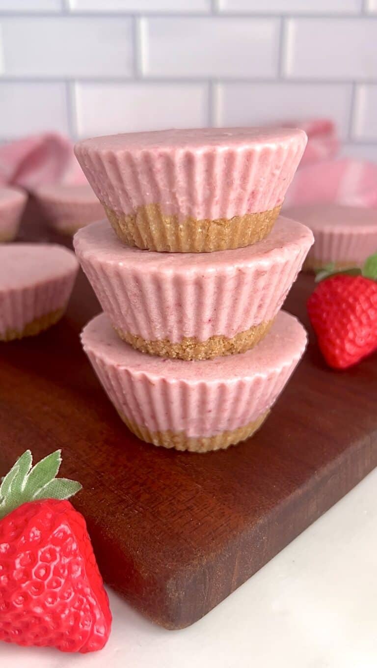 Dairy Free Strawberry Lemon Cheesecake Cups