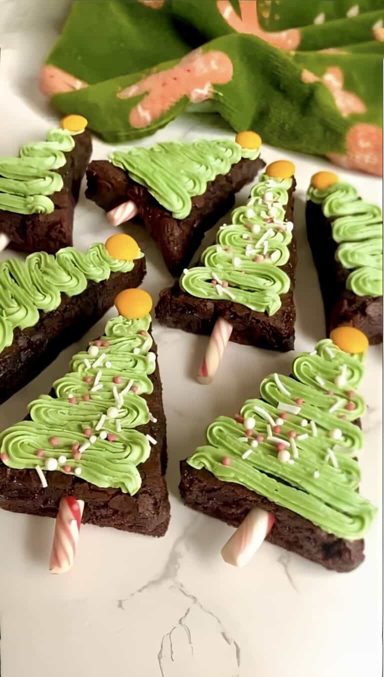 Christmas Tree Sweet Potato Brownies