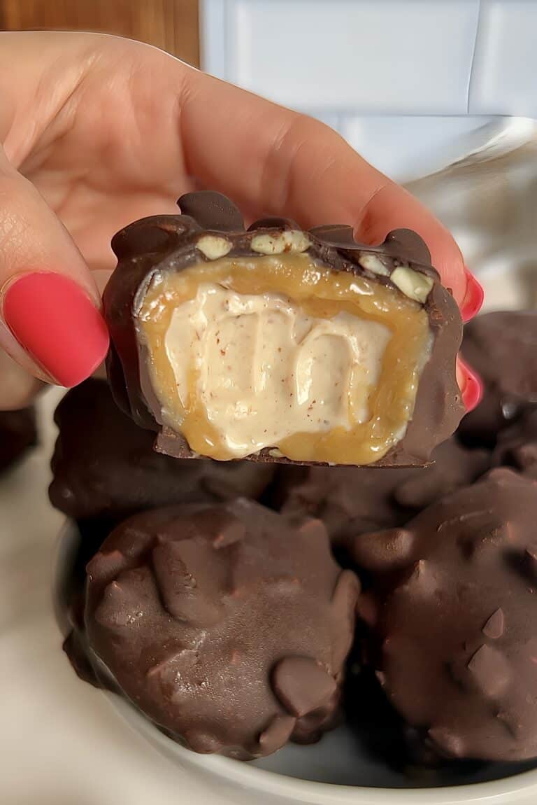 Protein Snickers Ice Cream Bites