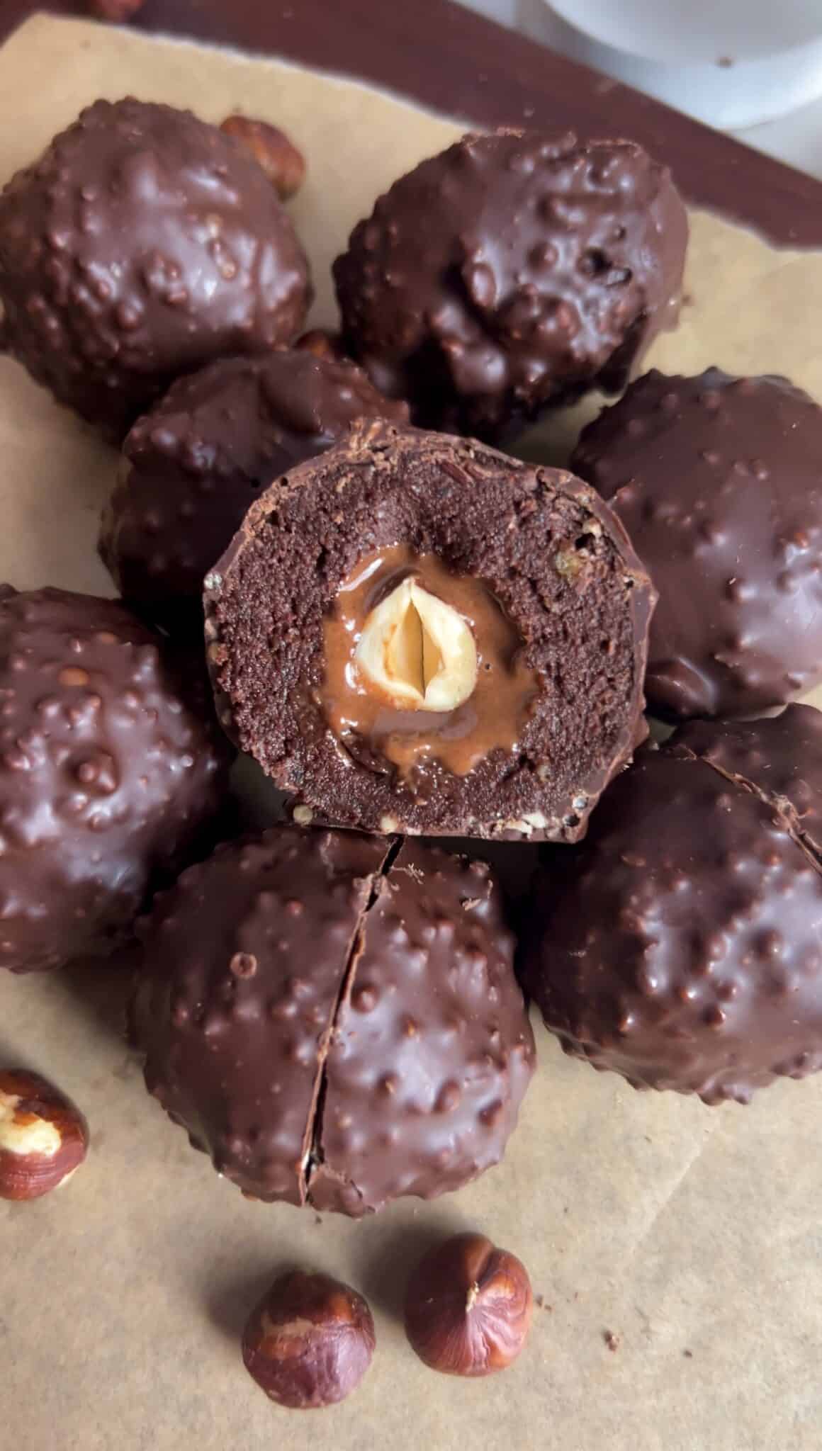 Healthy Homemade Ferrero Rocher