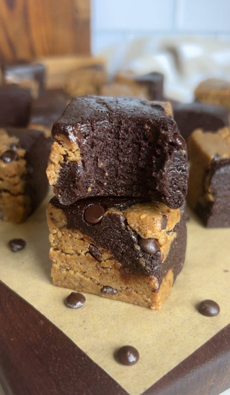 No Bake Brookie Protein Bars