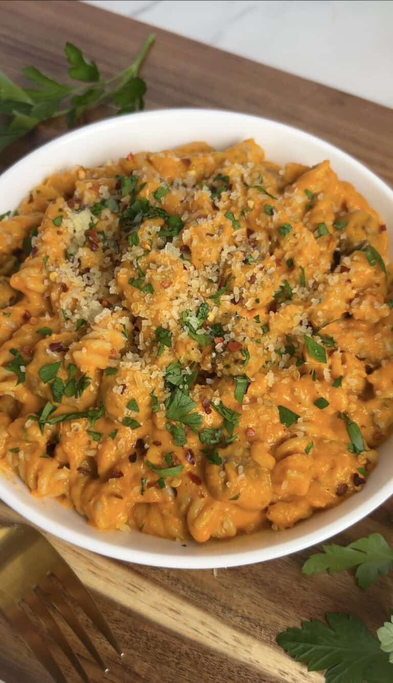 Hidden Veggie Pasta with Homemade Mini Meatballs (Gluten Free Comfort Food!)