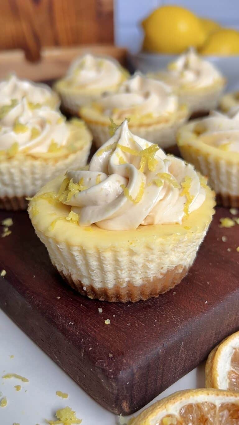 Gluten‑Free Lemon Cheesecakes (Refined Sugar Free + High‑Protein)
