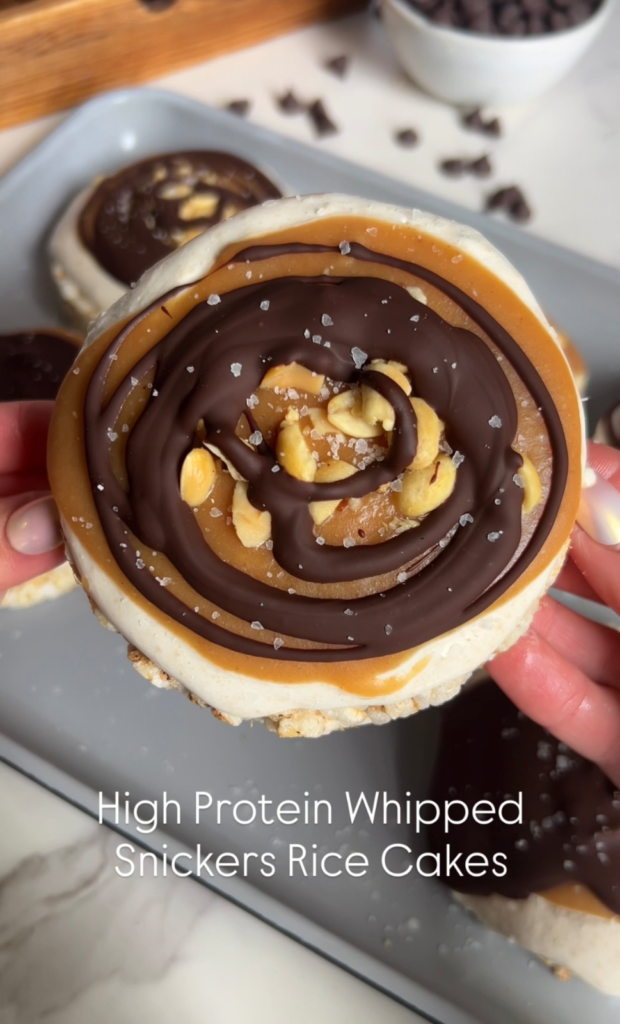 High Protein Snickers Rice Cake