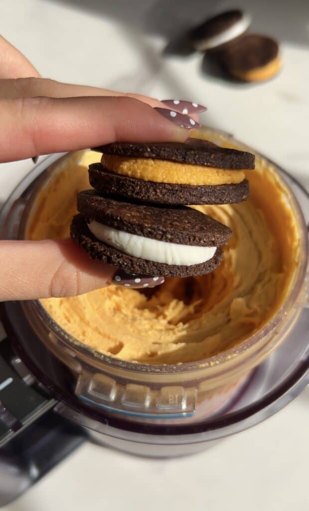 Homemade Oreo Cookies to be added to homemade ice cream